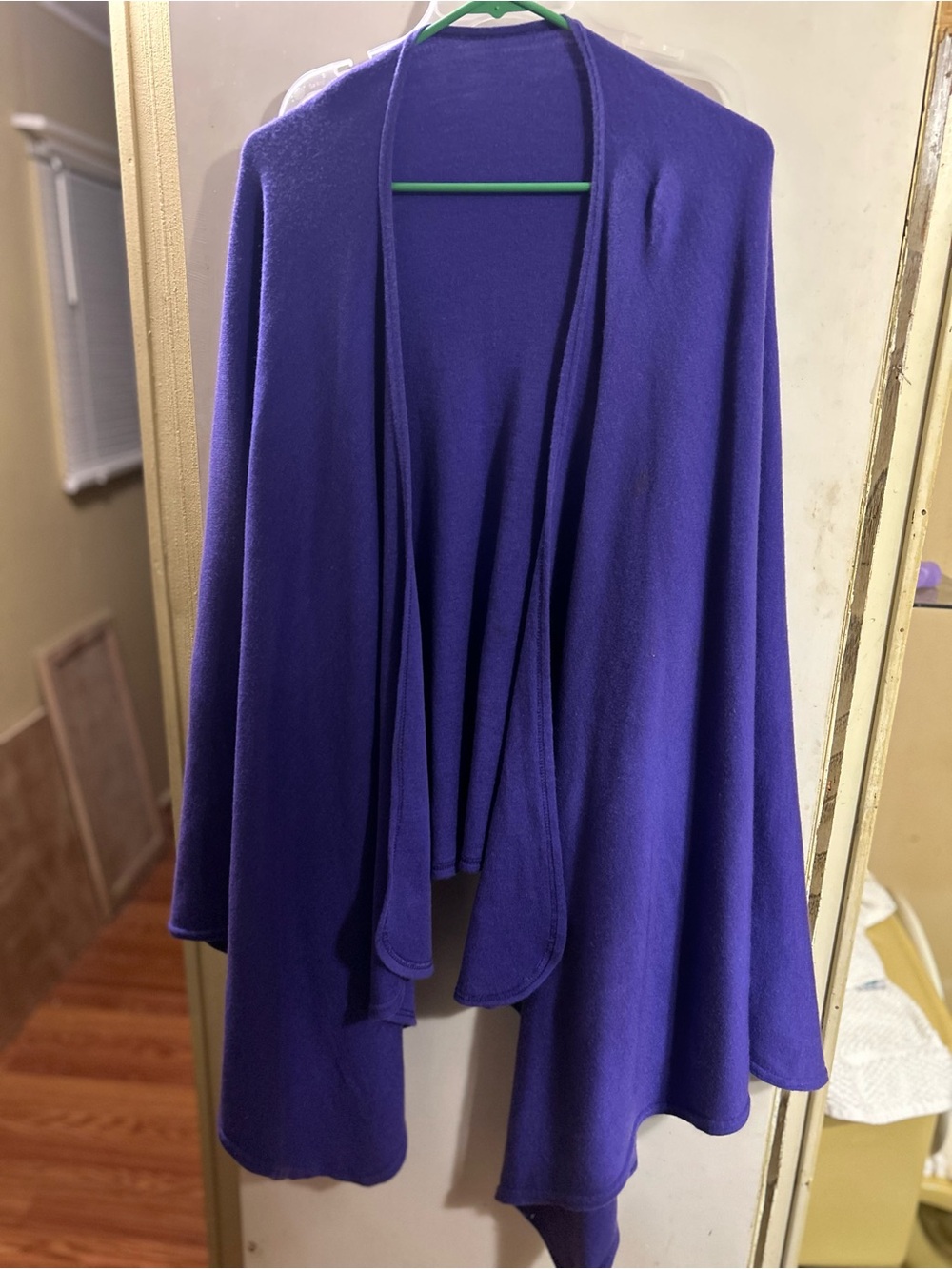 Women's Open Front Purple Sweater Wrap